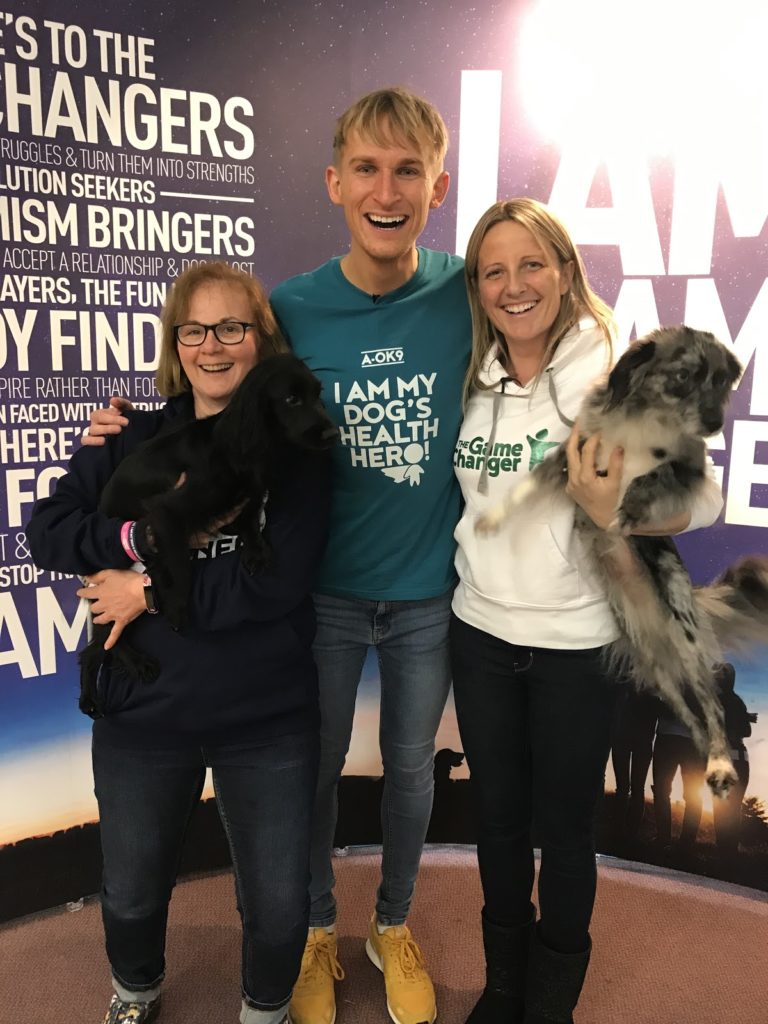 karen grindod with absolute dogs tom and lauren